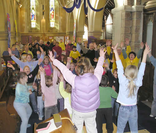 PHOTO: Because we're running a bit late, the Sparks' parents experience the joys of "Wa Wa"