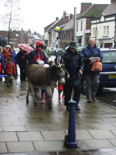 Twiglet the donkey leads us through Shefford