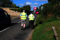 Click for larger image: Off up the hill to Meppershall...