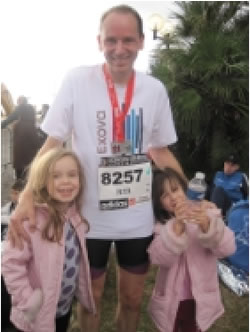 Peter with his two proud daughters