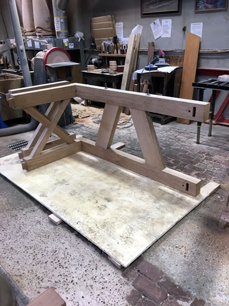 Shefford bell frame under construction